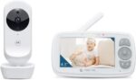 Babá Eletrônica VM34 Motorola com tela 4.3, visão noturna, áudio bidirecional e zoom para monitorar seu bebê com segurança.