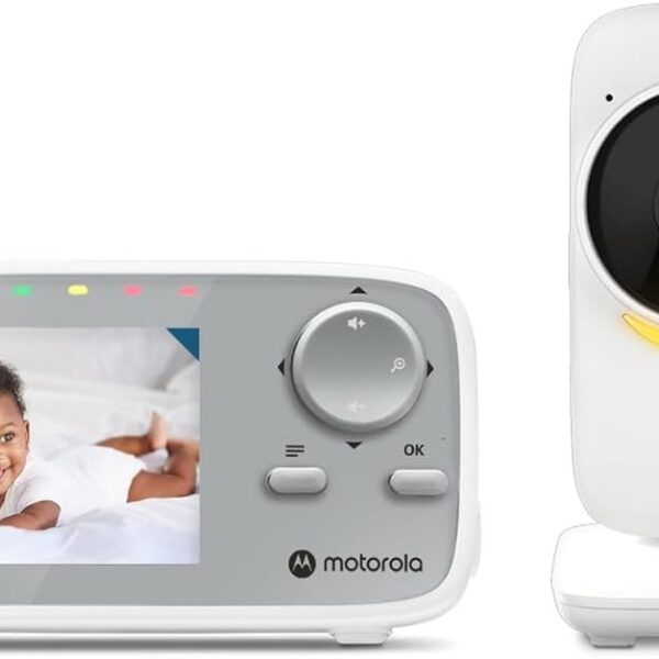 Babá Eletrônica VM482ANXL Motorola: monitor sem fio com vídeo, zoom e visão noturna para segurança total do bebê