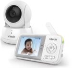 Babá Eletrônica VTech VM3262 com monitor, visão noturna e câmera panorâmica para monitorar seu bebê com mais segurança.