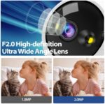 Babá Eletrônica Wi-Fi Full HD 1080p com visão noturna, áudio bidirecional e detecção de choro para monitorar seu bebê com segurança - Imagem 2