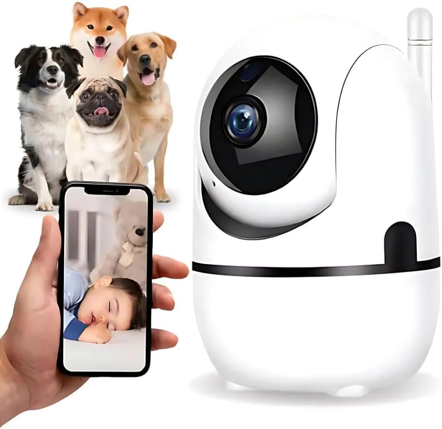 Babá Eletrônica Wi-Fi Full HD 1080p com visão noturna e Babá Eletrônica Wi-Fi Full HD 1080p com visão noturna e áudio bidirecional para monitoramento remoto seguro
