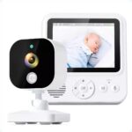 Babá Eletrônica Wi-fi com visão noturna, áudio bidirecional e alcance de 300m para cuidar do bebê com segurança.