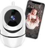 Babá Eletrônica Wifi Sem Fio com visão noturna e microfone HD para monitorar seu bebê em tempo real com segurança.