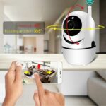 Babá Eletrônica Wifi Sem Fio com visão noturna e microfone HD para monitorar seu bebê em tempo real com segurança. - Imagem 2