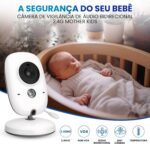 Babá Eletrônica com Câmera, Tela 3.2", Visão Noturna e Áudio Bidirecional para Monitorar seu Bebê com Segurança - Imagem 2