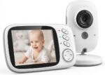 Babá Eletrônica com Câmera: monitoramento em tempo real com visão noturna, áudio bidirecional e tela LCD 3,2 para seu bebê.