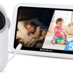 Babá Eletrônica com Monitor 5" HD: visão noturna, áudio bidirecional e conexão segura sem Wi-Fi para mais tranquilidade no cuidado do bebê