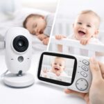 Babá Eletrônica com Monitor LCD e Visão Noturna para monitorar seu bebê com segurança, áudio bidirecional e alcance de 260m.