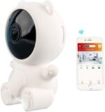 Babá eletrônica Vivitar Wi-Fi Full HD 1080p com Alexa, Google Assistant e monitoramento remoto seguro.