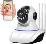 Babá eletrônica com câmera Wi-Fi Full HD, visão noturna e detecção de choro para mais segurança e praticidade.