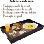 Bandeja Café da Manhã em MDF: design moderno, ideal para servir e organizar seu cantinho do café com praticidade. - Imagem 2