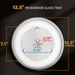 Bandeja de vidro 31,75 cm para micro-ondas Samsung, GE e Hotpoint, resistente e lavável na lava-louças - Imagem 2