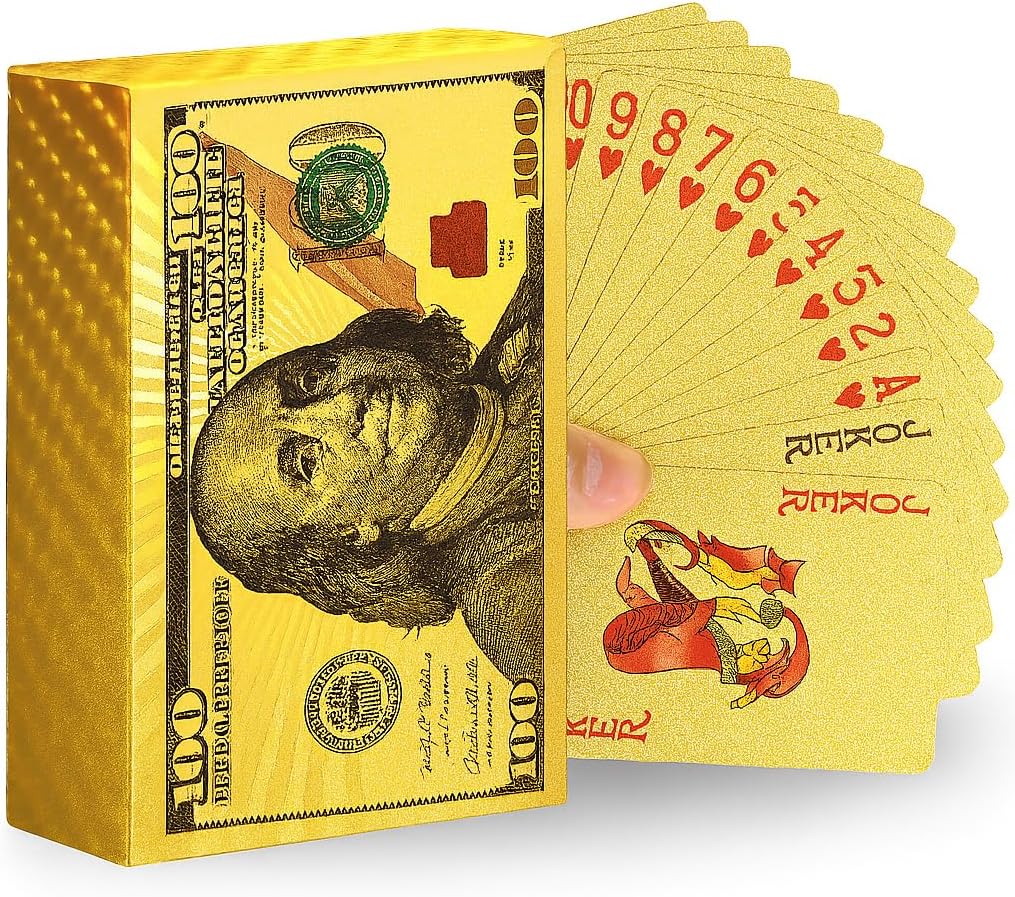 Baralho Dourado Luxo 54 Cartas: resistente à água, premium e Baralho Dourado Luxo 54 Cartas: resistente à água, premium e ideal para poker, truco e presente sofisticado.