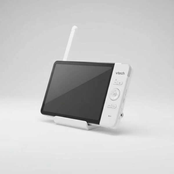 Base Suporte Para Monitor Tela De Babá Eletrônica Vtech: encaixe seguro, estável e antiderrapante para melhor posicionamento da tela.