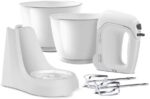 Batedeira Arno Mini Chef Portátil 400W com 2 Tigelas de 4 Litros 4 velocidades Função Pulsar Branca HM10 127v - Imagem 2