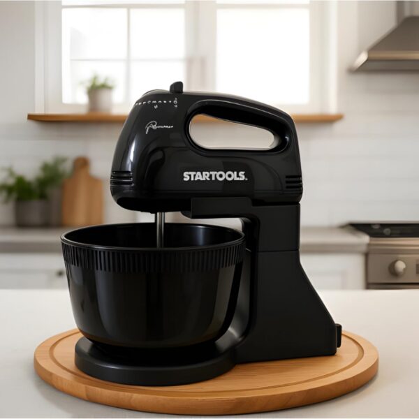 Batedeira Elétrica 220V Com Tigela 2L Mixer Manual Massas Leves Bolo Clara Neve 7 Velocidades Ajustáveis Potente Compacta Preta Confeitaria Batedores Ferro