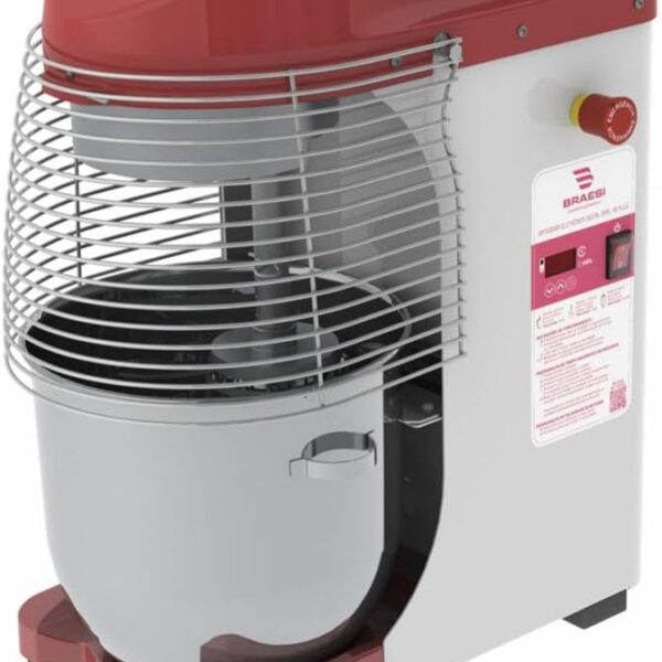 Batedeira Planetária BPEL-18 Plus Braesi: painel digital, cuba inox 18L e bivolt automático para uso profissional.