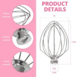 Batedeira de fio de 6 litros para KitchenAid compatível com KN256WW WP9703491 AP3038058 PS401603 - Imagem 2