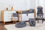 Batistela Baby Capa Bebê Conforto Linho Jeans com protetor de cinto e furação universal - Imagem 2