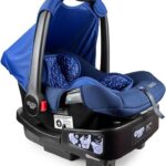 Bebê Conforto Cosco Kids Wizz com base Azul: leve, seguro e confortável para recém-nascidos até 13 kg.