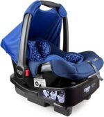 Bebê Conforto Cosco Kids Wizz com base Azul: leve, seguro e confortável para recém-nascidos até 13 kg.
