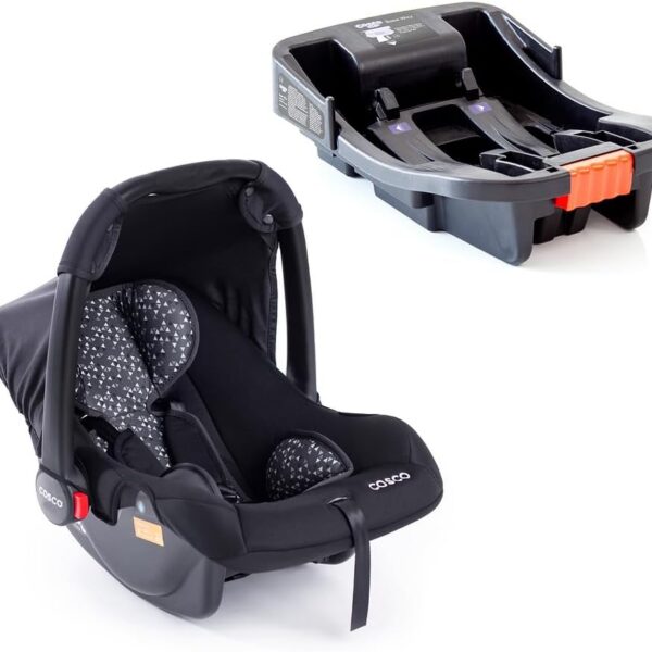 Bebê Conforto Cosco Kids Wizz com base: leve, seguro e confortável para bebês de 0 a 13 kg.