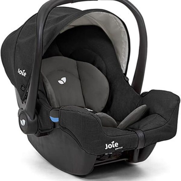 Bebê Conforto Gemm Preto Chumbo Shale com proteção lateral, capota UV50+ e conforto seguro para o bebê.