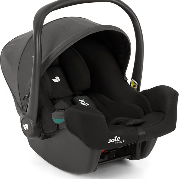 Bebê Conforto I-snug Preto Chumbo Shale Joie: segurança e conforto do nascimento aos 13kg, compatível com carrinhos Joie.