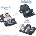 Bebê Conforto Sag Toys para bonecas com função cadeirinha de alimentação, ideal para brincar e cuidar da boneca com conforto.