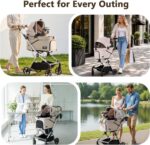 Beberoad Pets T4 Max: carrinho dobrável e impermeável para cães e gatos, com conforto e praticidade na viagem - Imagem 2
