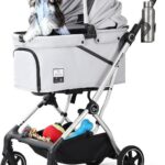 Beberoad Pets T4 Max: carrinho dobrável impermeável para cães e gatos, prático e fácil de transportar