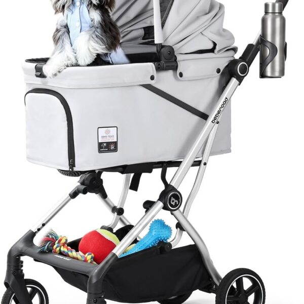Beberoad Pets T4 Max: carrinho dobrável impermeável para cães e gatos, prático e fácil de transportar