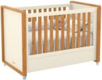 Berço Americano Tutto New Off White/freijó Matic: segurança, mini cama e design elegante para o quarto do bebê.