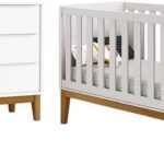 Berço Americano e Cômoda New Classic Reller: segurança, organização e conforto para o quarto do bebê.
