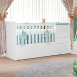 Berço Cama Multifuncional Cléo Branco Carolina Baby: versatilidade, durabilidade e conforto que acompanham o bebê por anos