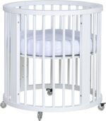 Berço Evolutivo 4 Em1 em Madeira Maciça Branco: versátil, durável e acompanha o crescimento do bebê com 4 funções.