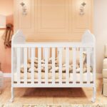 Berço Mini Cama 2 em 1 Elô Móveis Peroba Branco Brilho: conforto, praticidade e decoração elegante para o quarto do bebê. - Imagem 2
