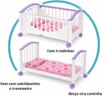 Berço Para Boneca Meu Bebê Monte Líbano: seguro, realista e ideal para bonecas de até 40 cm. - Imagem 2