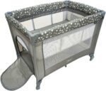 Berço Portátil Infantil Cercado Desmontável Lune Maxi Baby Cinza: conforto, segurança e praticidade para o seu bebê.