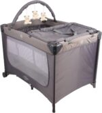 Berço Portátil Infantil Joly Baby Style com mosquiteiro e trocador: conforto, segurança e praticidade para o bebê.
