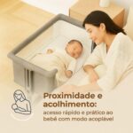Berço Portátil Moises Co-bed com balanço e mosquiteiro: conforto, segurança e praticidade para o bebê em qualquer ambiente. - Imagem 2