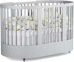 Berço Redondo 3 em 1 Divicar Wave: evolutivo, seguro e versátil para acompanhar o bebê do berço à minicama.