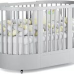 Berço Redondo 3 em 1 Divicar Wave: evolutivo, seguro e versátil para acompanhar o bebê do berço à minicama.