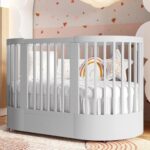 Berço Redondo 3 em 1 Divicar Wave: evolutivo, seguro e versátil para acompanhar o bebê do berço à minicama. - Imagem 2