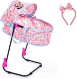 Berço de Boneca Veneza 2 em 1 Bebê Conforto Unicórnio com tiara: diversão e cuidado para brincar de mamãe.