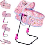 Berço de Boneca Veneza 2 em 1 Bebê Conforto Unicórnio com tiara: diversão e cuidado para brincar de mamãe. - Imagem 2
