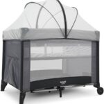 Berço portátil desmontável Hello Cinza Infanti: segurança e conforto para o sono do bebê em qualquer lugar.