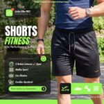 Bermuda Academia com Bolsos Short Elite Dry Fit Masculino: conforto, praticidade e desempenho para seus treinos. - Imagem 2