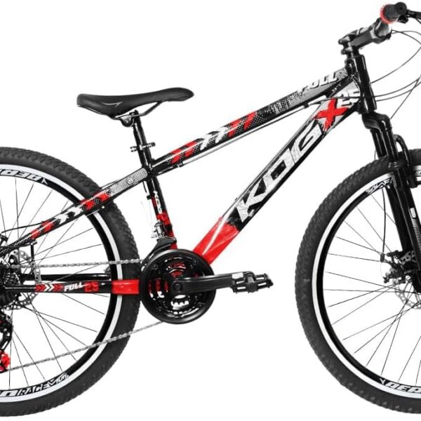 Bicicleta Aro 26 KOG Flay 18v: quadro em alumínio, freio disco e garfo de suspensão para mais conforto e desempenho.