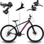 Bicicleta Aro 29 Saidx Gallant em alumínio, 21 marchas e cabeamento interno para mais desempenho e conforto.